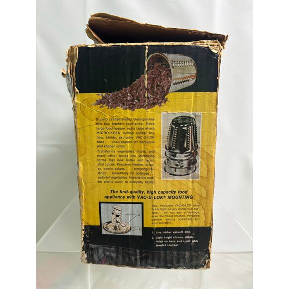 King Kutter VTG Manual Vegetable Fruit Food Processor Stainless Steel 5 Cones - Picture 11 of 11